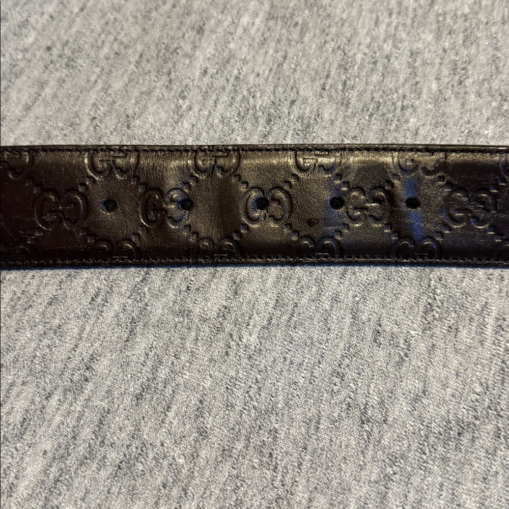 Gucci Brown Leather Belt with Silver Buckle size 95 - Picture 5 of 5